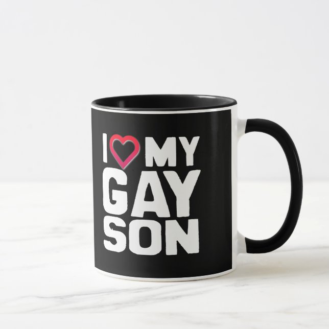 I Love my Gay Son Mug (Right)