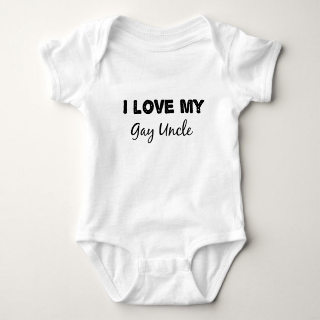 i love my gay uncle baby bodysuit (Front)