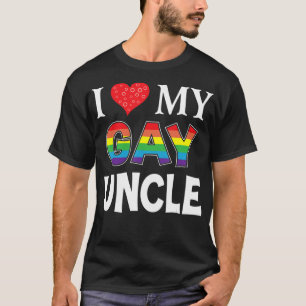 I Love My Gay Uncle LGBT Lesbian Rainbow T-Shirt