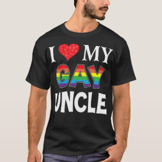 I Love My Gay Uncle LGBT Lesbian Rainbow T-Shirt