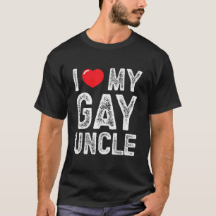 I Love My Gay Uncle Vintage I Heart My Gay Uncle T T-Shirt