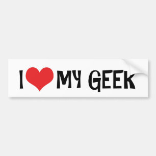 I Love My Geek Bumper Sticker