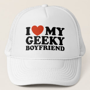 I Love My Geeky Boyfriend Trucker Hat