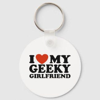 I Love My Geeky Girlfriend Key Ring