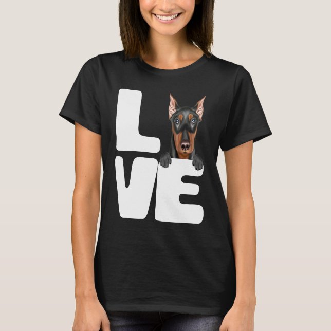 I Love My German Pinscher Dog T-Shirt (Front)