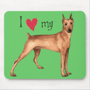 I Love my German Pinscher Mouse Pad