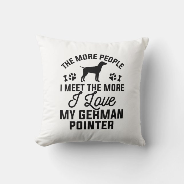 I Love My German Pointer Cushion (Front)