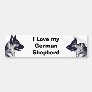 I Love my German Shepherd Bumper Sticker