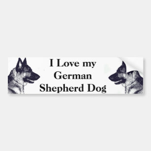 I Love my German Shepherd Bumper Sticker
