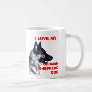 I LOVE MY GERMAN SHEPHERD COFFEE MUG