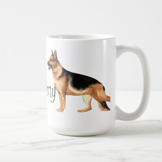 I Love my German Shepherd Coffee Mug (Right)
