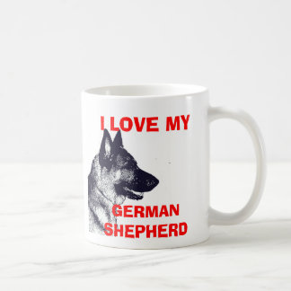I LOVE MY GERMAN SHEPHERD COFFEE MUG