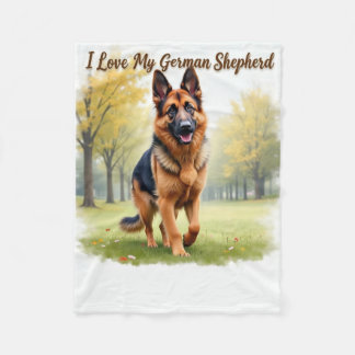 I Love My German Shepherd Cosy Blanket