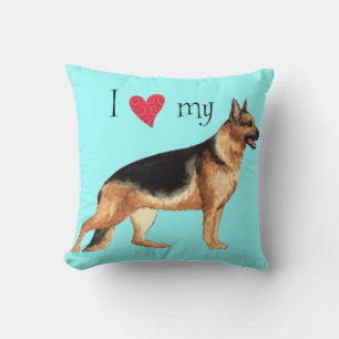 I Love my German Shepherd Cushion