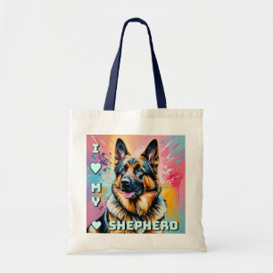 I love my German Shepherd Tote Bag