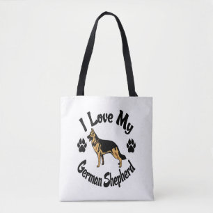 I Love My German Shepherd Tote Bag