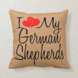 I Love My German Shepherds Cushion