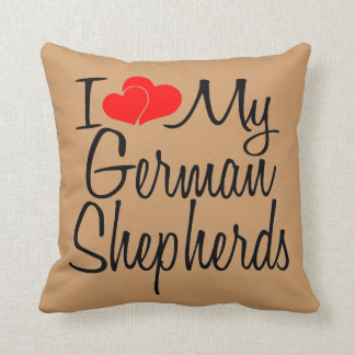 I Love My German Shepherds Cushion