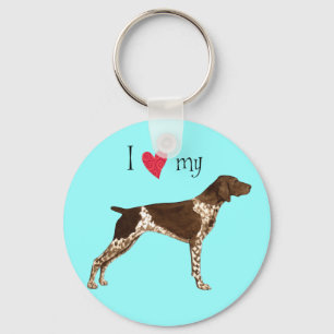 I Love my German Shorthaired Pointer Key Ring