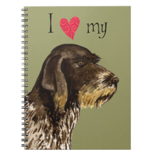 I Love my German Wirehaired Pointer Notebook