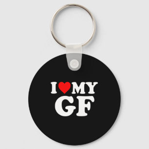 I Love My Gf Girlfriend Red Heart Valentines Day G Key Ring