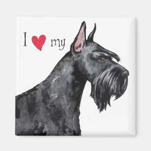 I Love my Giant Schnauzer Magnet