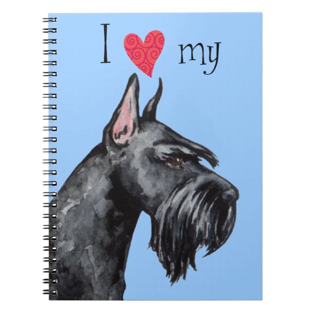 I Love my Giant Schnauzer Notebook (Front)