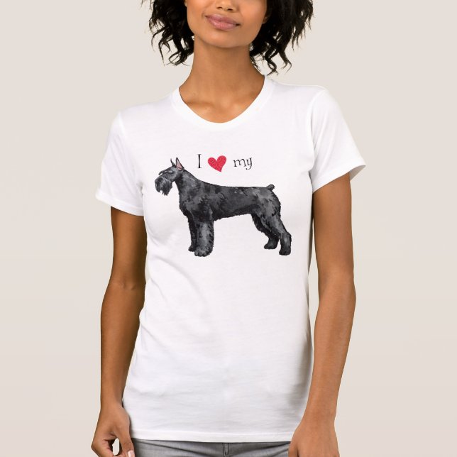 I Love my Giant Schnauzer T-Shirt (Front)