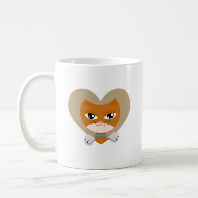 I love my ginger cat coffee mug (Left)