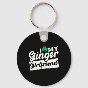 I Love My Ginger Redhead Shamrock St Patricks Day  Key Ring