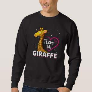 I Love My Giraffe  Funny Giraffe Lover  Sweatshirt