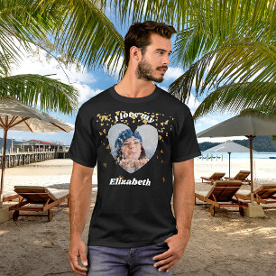 I love my Girfriend heart photo name T-Shirt