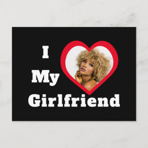 I Love My Girlfriend Bae Personalised Custom Photo Postcard