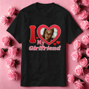 I Love My Girlfriend Boyfriend Wife Husband Photo T-Shirt