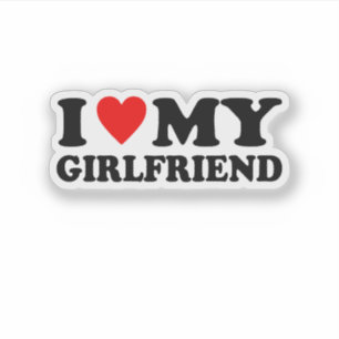 I Love My Girlfriend - Classic Heart Text Design