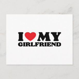 I Love My Girlfriend Classic Holiday Postcard