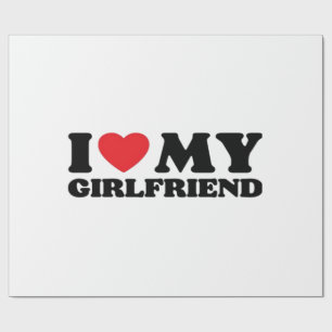 I Love My Girlfriend Classic Wrapping Paper