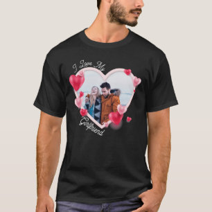 I Love My Girlfriend Colourful Heart Photo T-Shirt