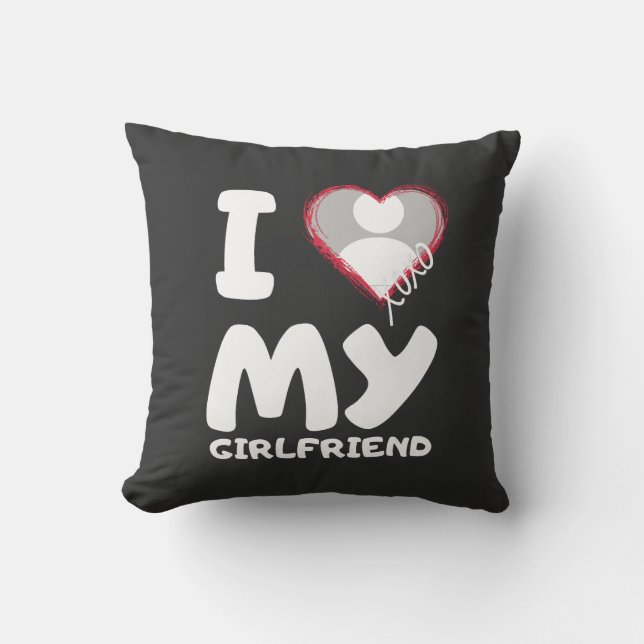 i love my girlfriend  cushion (Front)