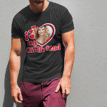 I Love My Girlfriend Custom Black T-Shirt<br><div class="desc">I Love My Girlfriend Shirt - upload a photo for inside the heart</div>