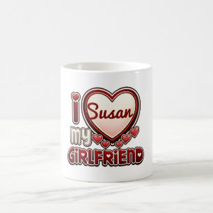 I Love My Girlfriend Custom Name Coffee Mug