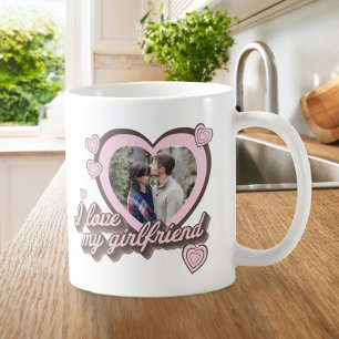 I Love My Girlfriend Custom Photo Coffee Mug