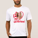 I Love My Girlfriend Custom Photo T-Shirt<br><div class="desc">I Love My Girlfriend Shirt - upload a photo for inside the heart</div>
