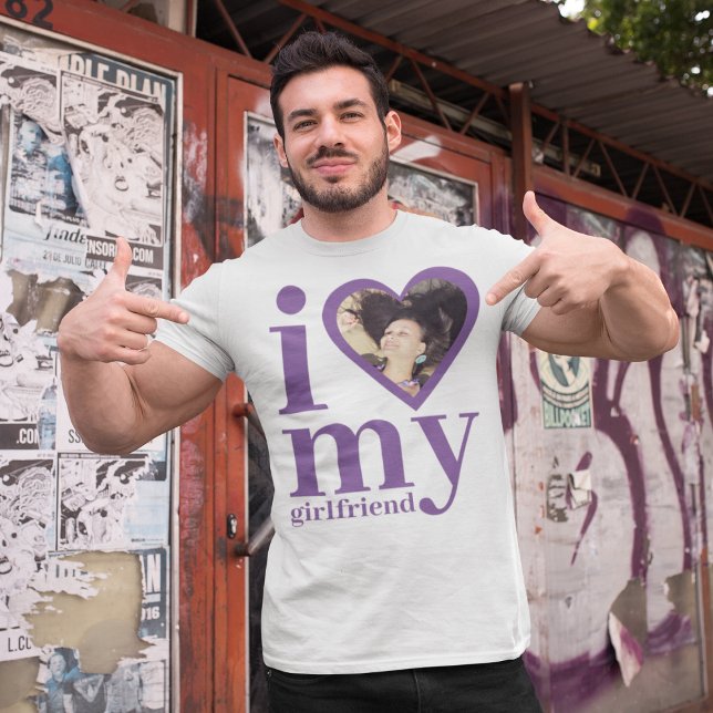 I love My Girlfriend Custom Photo T-Shirt (Creator Uploaded)