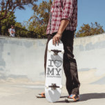 I Love My Girlfriend Custom Photo White GRay Skateboard<br><div class="desc">Create your own I Love My Girlfriend more than ever Photo Text skateboard with this modern and funny shirt template featuring a cool slab serif font and girlfriend photo into a huge red heart. Add your own photo, your name or any personalised text. The "I love My Girlfriend" skateboard design...</div>