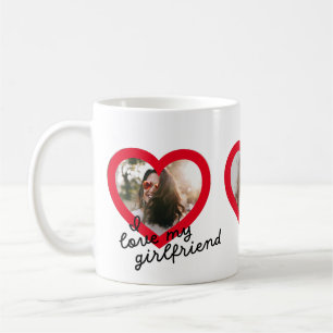 I love my Girlfriend Custom Red Valentines Photo  Coffee Mug