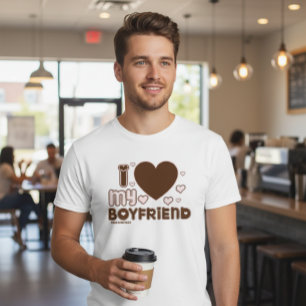 I Love My Girlfriend Custom T-Shirt