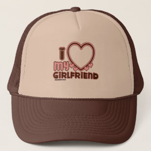 I Love My Girlfriend Custom Trucker Hat