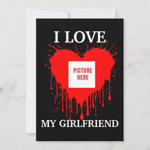 I LOVE MY GIRLFRIEND CUSTOM VALENTINES DAY INVITATION