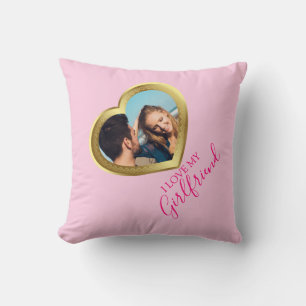 I love My Girlfriend Gift for Her Him Valentine Cushion